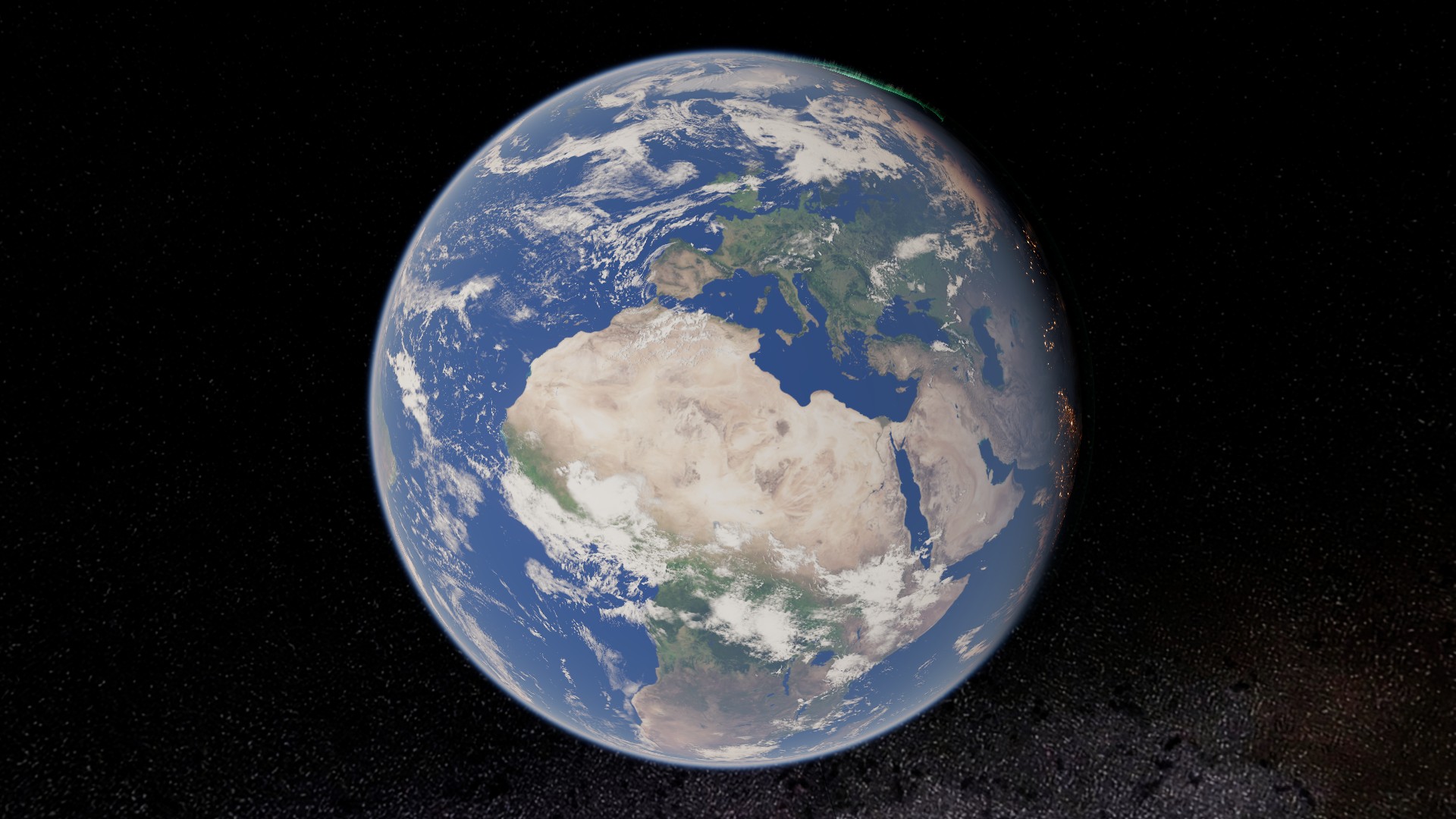 Earth from a parking orbit