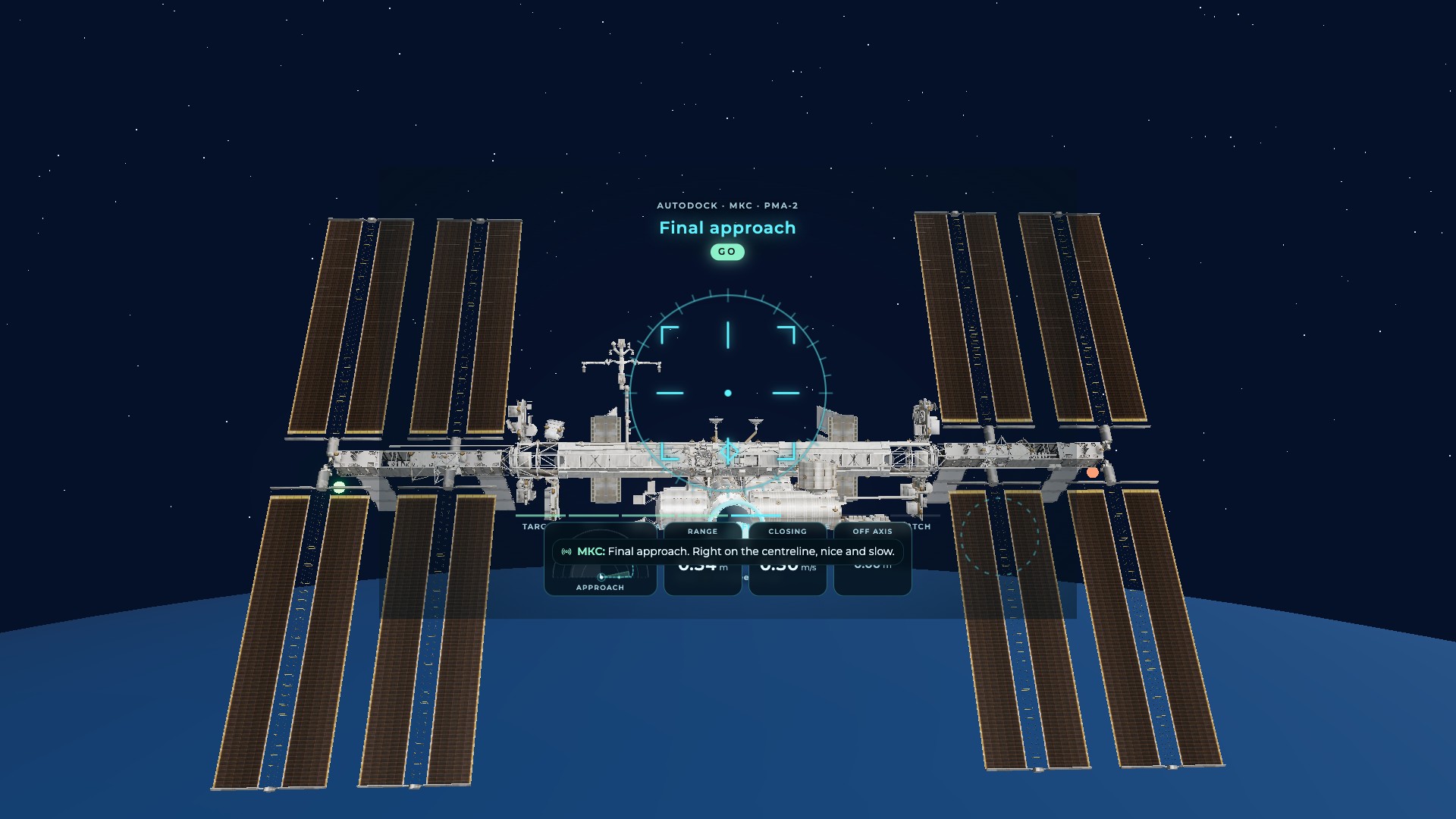 Autodock: final approach to the ISS